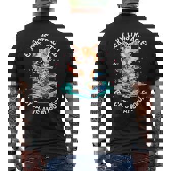 Facilement Distrait Par Les Chats Et Les Livres Amusant Amoureux Des Chats Et Des Livres T-shirt imprimé au dos - Cadeauxyz