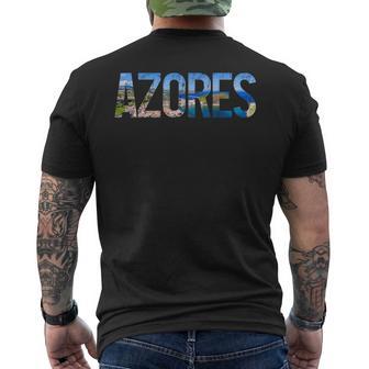 Faial Azores Vintage Souvenir Men's T-shirt Back Print - Thegiftio UK