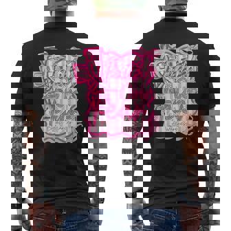 Faith Over Fear Breast Cancer Awareness Pink Ribbon Men's T-shirt Back Print - Monsterry