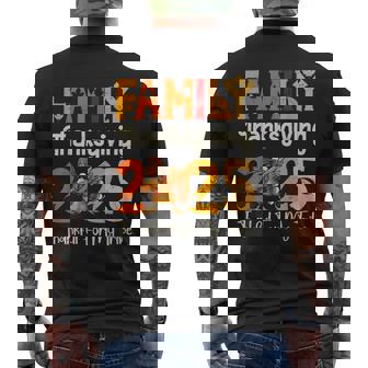 Family Thanksgiving 2025 Crew Dabbing Turkey Group Matching Men's T-shirt Back Print - Thegiftio