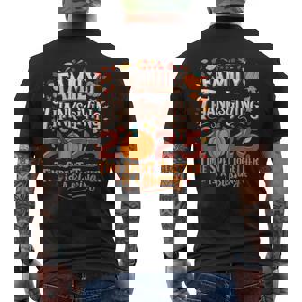 Family Thanksgiving 2025 Thanksgiving Crew Matching Group Men's T-shirt Back Print | Mazezy