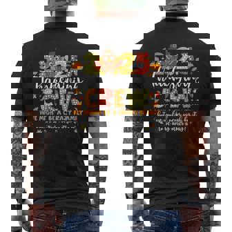 Family Thanksgiving 2025 Thanksgiving Crew Turkey Matching Men's T-shirt Back Print - Monsterry