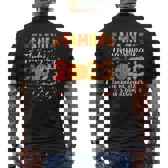 Family Thanksgiving 2025 Outfits Pajamas Matching Set Men's T-shirt Back Print | Mazezy