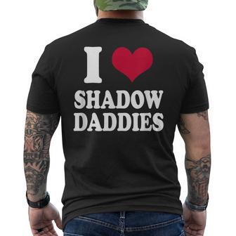 Fantasy Romantasy Book Lover I Love Heart Shadow Daddies Men's T-shirt Back Print - Thegiftio UK