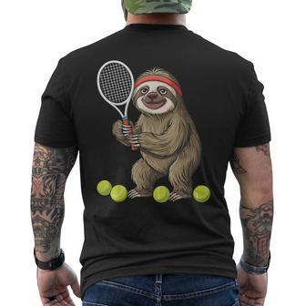 Faultier Mit Tennisschläger Geschenkpruch T-Shirt mit Rückendruck - Geschenkecke