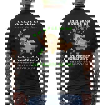 Faultierchlaf Damen Herren Kinder Lustiges Faultier T-Shirt mit Rückendruck - Seseable