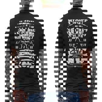 My Favorite Bass Clarinet Player Calls Me Mom Mother's Day Men's Back Print T-Shirt | Mazezy