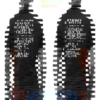 My Favorite Cousin Gave Me This She's Awesome Men's T-shirt Back Print | Mazezy