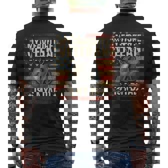 My Favorite Veteran Is My Dad Veterans Day Men's T-shirt Back Print | Mazezy