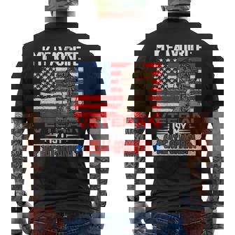 My Favorite Veteran Is My Great-Grandpa Military Grandfather Men's T-shirt Back Print - Monsterry