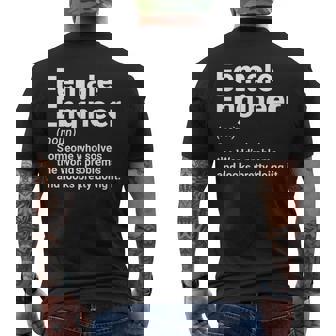 Female Engineer Definition For Engineering Student Men's Back Print T-Shirt | Mazezy