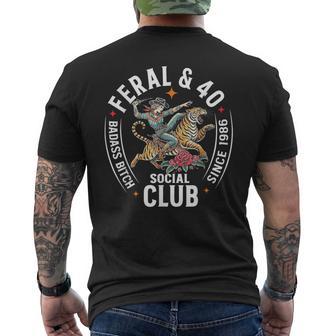 Feral & 40 Social Club Since 1986 Feral & Forty Since 1986 Men's T-shirt Back Print - Thegiftio UK