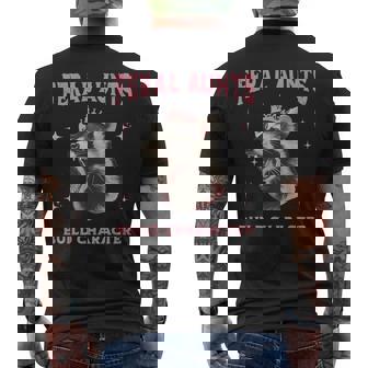 Feral Aunts Build Character Possum Cool Aunts Club Men's T-shirt Back Print - Monsterry