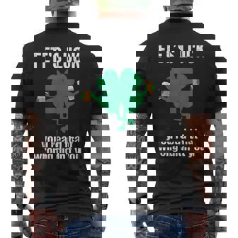 Fets Luck Divertido Día Dean Patricio 2026 Cerveza Trébol Humor Camiseta Hombre Estampado Espalda - Regaloses