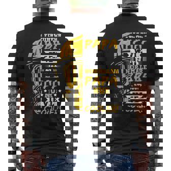 Feuerwehr Papa Wie Ein Normaler Papa Nuriel Cooler T-Shirt mit Rückendruck - Seseable