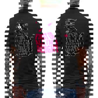 First Of All I'm A Delight Roaring Cat Kitty Black Kitten Men's T-shirt Back Print - Monsterry