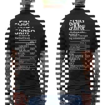 Fishing Grandpa Nutrition Facts Fishing Grandpa Men's Back Print T-Shirt | Mazezy