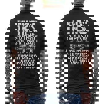 Fitness Is My Passion Your Progress Is My Reward Trainer Men's T-shirt Back Print - Thegiftio