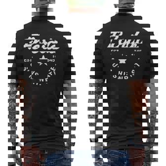 Florida The Sunshine State Throwback Classic Men's T-shirt Back Print | Mazezy