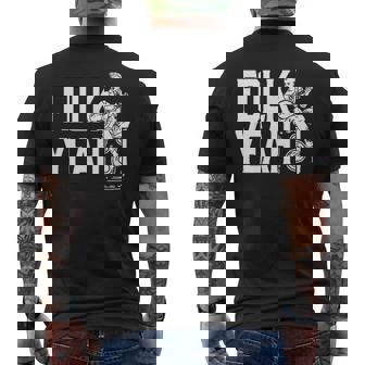 Folk Yeah Punk Rock Banjo & Bluegrass Hybrid Graphic Men's Back Print T-Shirt | Mazezy