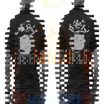 Food Humor Burrito Tortilla Enthusiast Powered By Tortillas Men's T-shirt Back Print - Monsterry