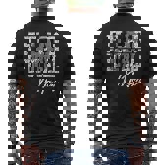 Football Flag Mother Vintage Flag Football Graphic Artwork Men's Back Print T-Shirt | Mazezy