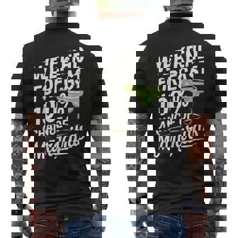 Weekend Forecast 100 Chance Of Margaritas Marg Lover Men's T-shirt Back Print | Mazezy