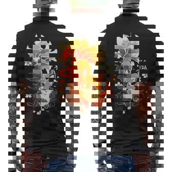 Fox Kawaii Kitsune Japanese Nine-Tailed Sakura Men's T-shirt Back Print | Seseable CA