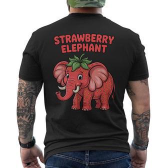 Fraise Éléphant Brainrot Memeiral Italian Cartoon T-shirt imprimé au dos - Cadeauxyz
