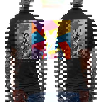 French Bulldog Dog Fashion Cute Colorful Pop Art Men's Back Print T-Shirt | Mazezy