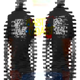 Fresh East Coast 80s 90s Hip Hop Rap Old School Graffiti Men's Back Print T-Shirt | Mazezy