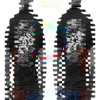 Fresh Hip Hop 80s 90s Old School Camo Rap Urban Slang Men's Back Print T-Shirt | Mazezy