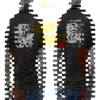 Fresh West Coast 80s 90s Hip Hop Rap Old School Graffiti Men's Back Print T-Shirt | Mazezy