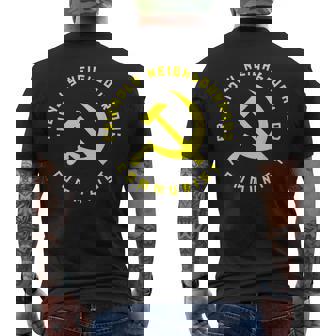 Friendly Neighbourhood Communist 面白い共産主義 メンズTシャツ バックプリント - Kawaiitshirt