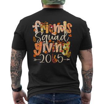 Friendsgiving 2025 Squad Group Matching Thanksgiving Men's T-shirt Back Print - Monsterry