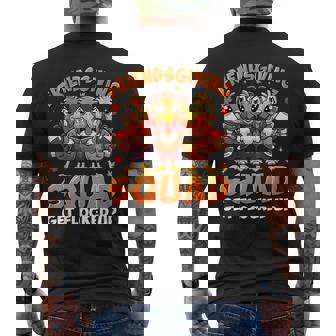 Friendsgiving Squad Get Flocked Up Thanksgiving Turkey Men's T-shirt Back Print | Mazezy