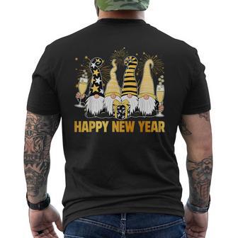 Frohes Neues Jahr 2026 Zwerge Trinken Champagnerilvester T-Shirt mit Rückendruck - Geschenkecke