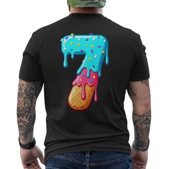 67 Number 7 Ice Cream Drip Meme Matching Group Costume Men's T-shirt Back Print - Thegiftio UK