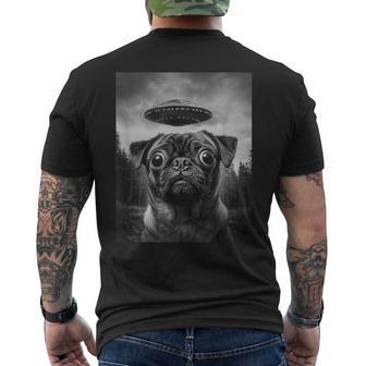 Alien Pug Selfie With Ufo Men's T-shirt Back Print - Thegiftio UK