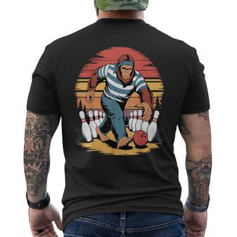 Bigfoot Bowling Pin Retro Sasquatch Vintage Men's T-shirt Back Print - Thegiftio UK