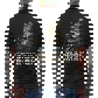 Cat Lover Rules Are Made For Dogs Driving Cat Men's T-shirt Back Print - Monsterry