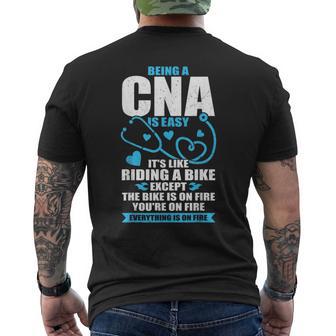 Cna Work Certified Nursing Assistant Men's T-shirt Back Print | Mazezy