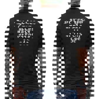 Coders Geeks Saying Computer Programmers Geek I Got These Muscles Writing Code Men's T-shirt Back Print | Mazezy