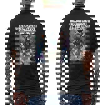 Cute Pigeon Bootleg Rap Vintage Cool Bird 90S 2000S Men's T-shirt Back Print | Mazezy