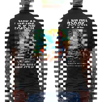 Doberman I Work Hard Doberman Lover Men's T-shirt Back Print - Monsterry