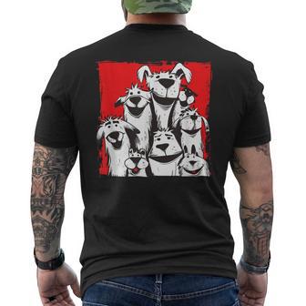 Dog Group Comic Dog Love Men's T-shirt Back Print - Thegiftio UK
