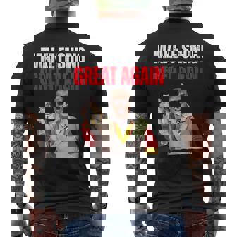 Donald Trump Make Fishing Great Again Fisherman Angler Men's T-shirt Back Print | Mazezy