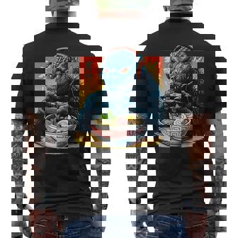 Eating Ramen Japanese Monster Game Lover Birthday Men's T-shirt Back Print - Monsterry