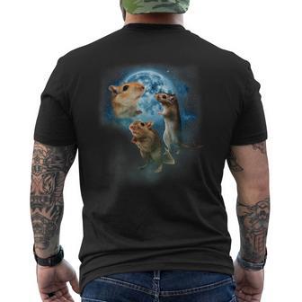 Gerbil Gerbils Howling At The Moon Men's T-shirt Back Print - Thegiftio UK