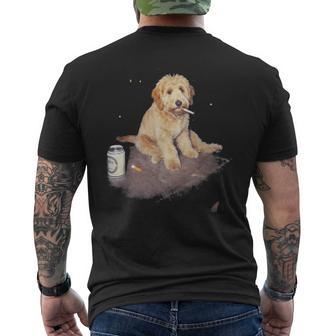 Goldendoodle Smoking Meme Smoking Dog Cigarette Men's T-shirt Back Print - Thegiftio UK
